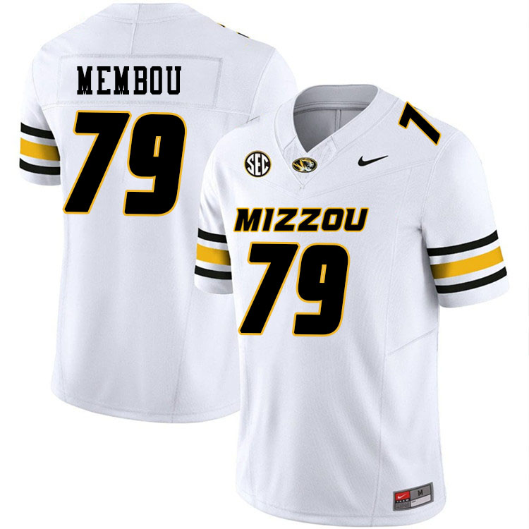 Men #79 Armand Membou Missouri Tigers College Football Jerseys Stitched-White